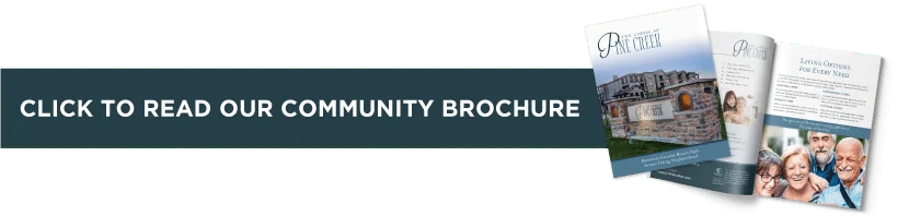 click to read our community brochure - the image of the brochure and the text