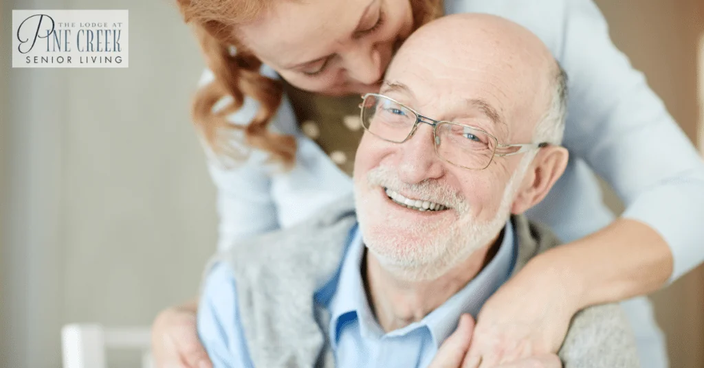 A husband and a wife. Senior memory care.